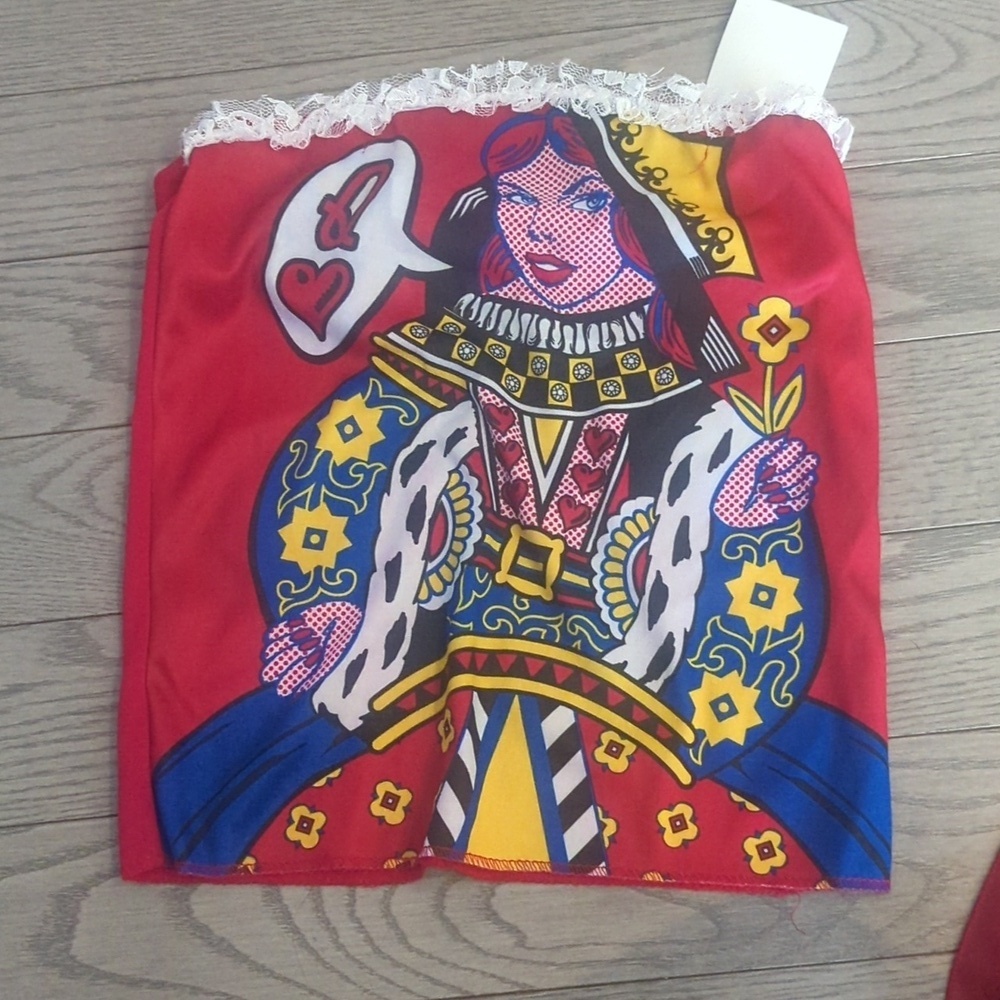Girls 3 Piece Queen of Hearts Kids Costume - Size 8 NWT - Picture 2 of 4